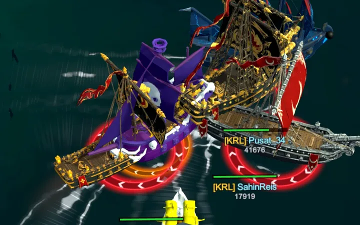 Battle of Pirates'ta gerçek zamanlı korsan gemisi savaşı